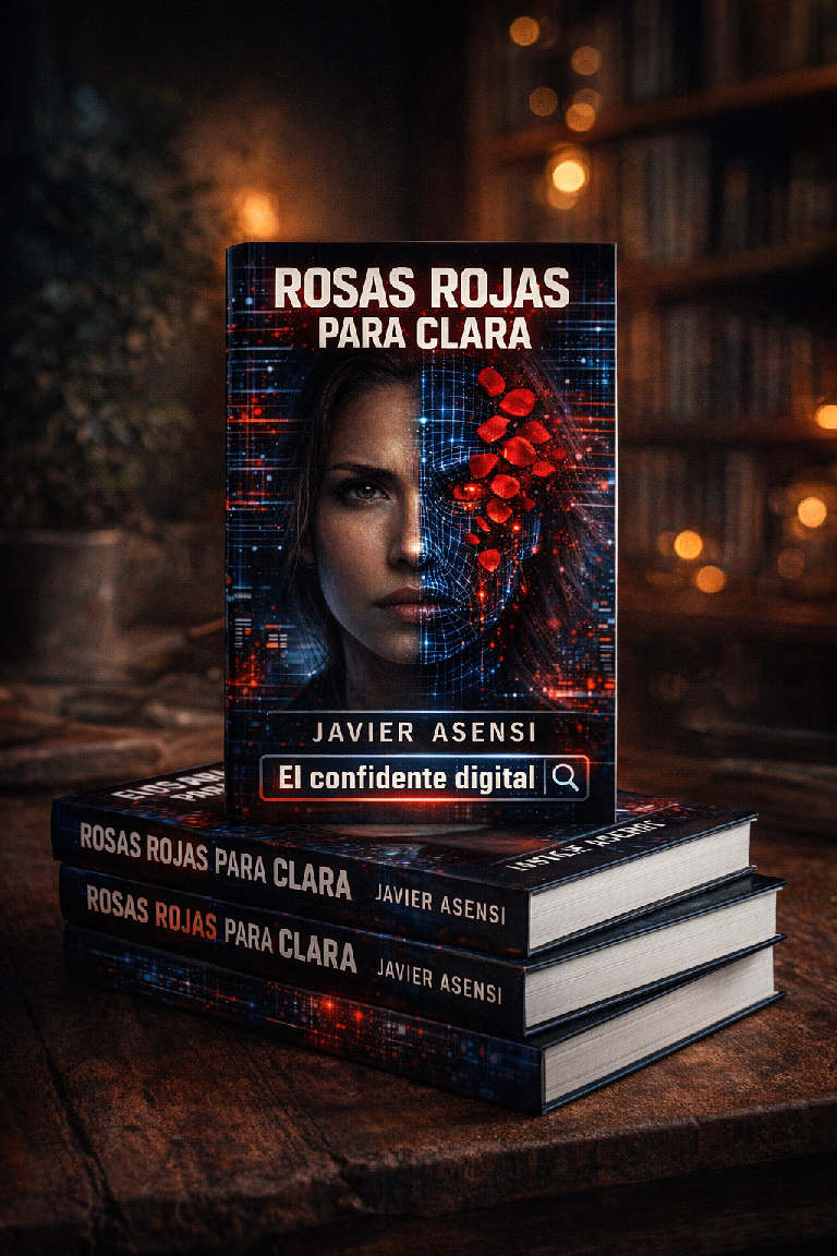 Portada Rosas rojas para Clara, autor Javier Asensi